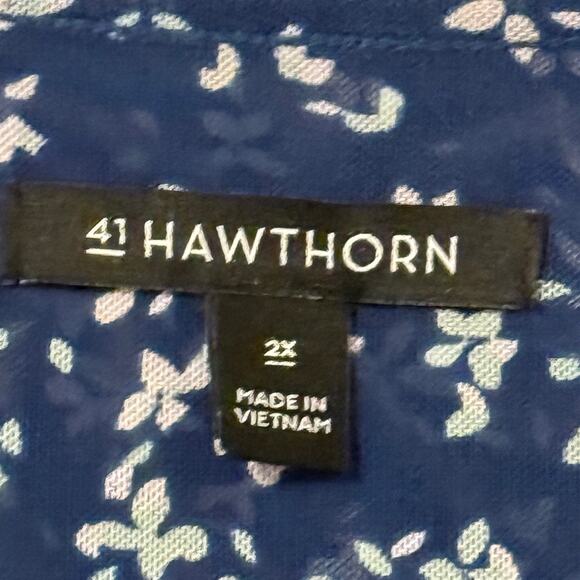 41Hawthorn Floral Stretch Top Womens Size 2X - Picture 3 of 9